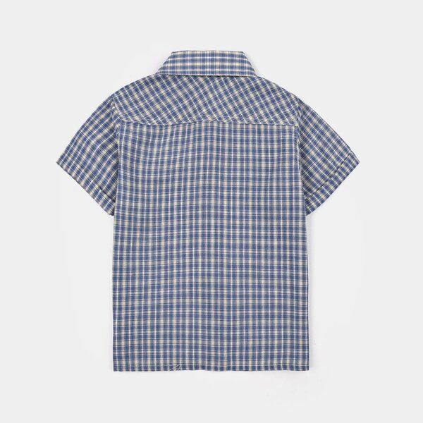 Boys Cotton Casual Shirt H/S Find Your Adventure-BLUE