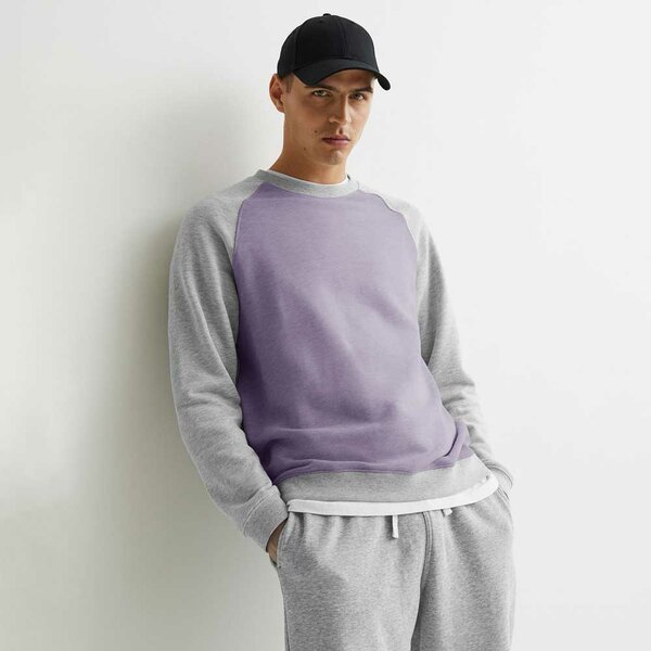 Polo Republica Men's Raglan Sleeve Fleece Sweat Shirt