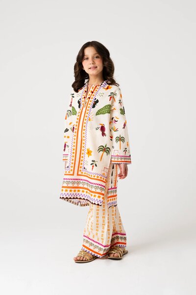 Girls Suntrail Printed Kurta Set