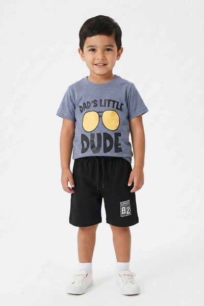 Boy's Dad's Little Dude Twin Set
