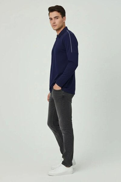 Men's Shoulder Piping Polo Shirt