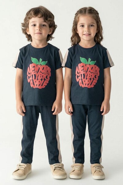 Tiny Teens Kid's Big Apple Twin Set