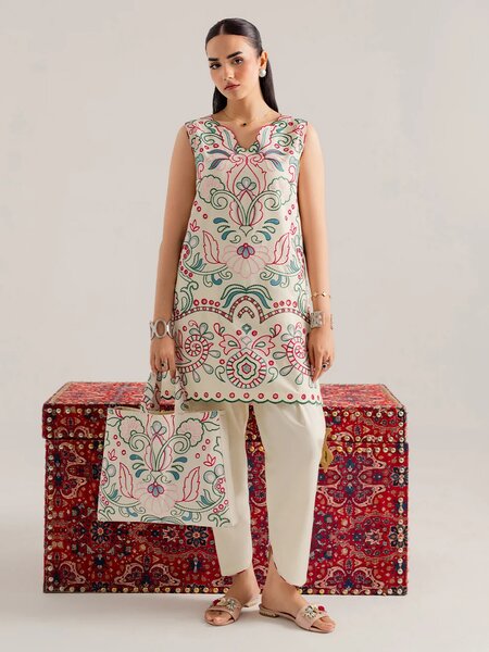 Blossom-2Pc Embroidered Coord Set