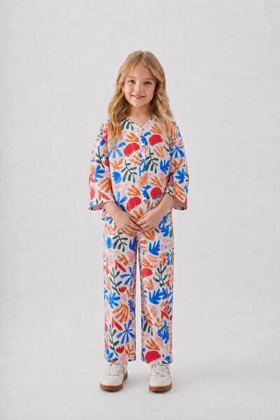 Tropical Vibrant Cotton Co-ord Set