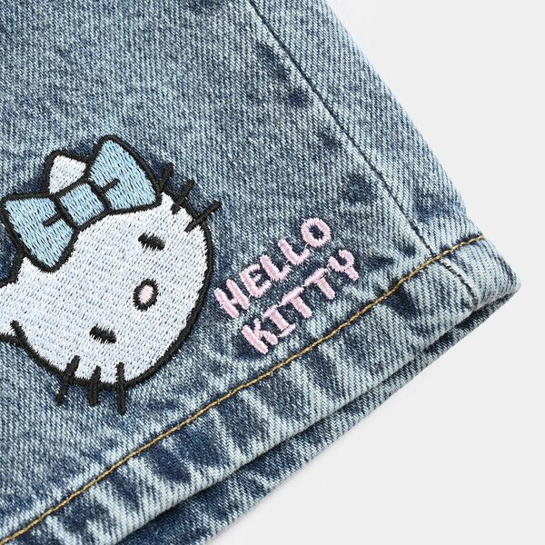Girls Denim Stretch Short - Light Blue
