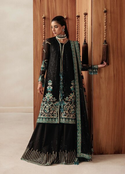 Aik Shaam by AIK Atelier Unstitched Chiffon Embroidered 3 Piece Suit AIK26US D-05 - Wedding Collection