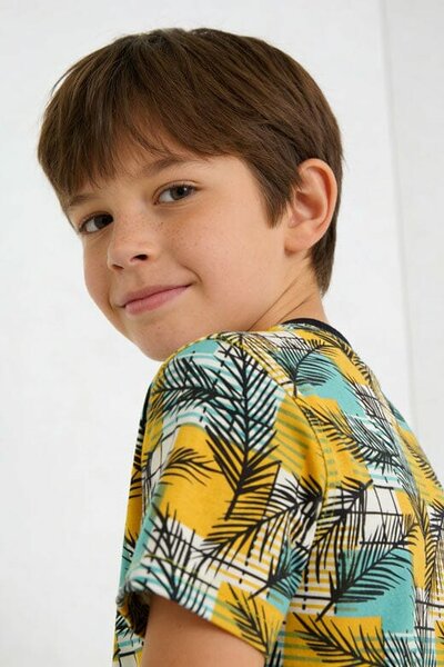Boy's Tropical Leaf Twin Set