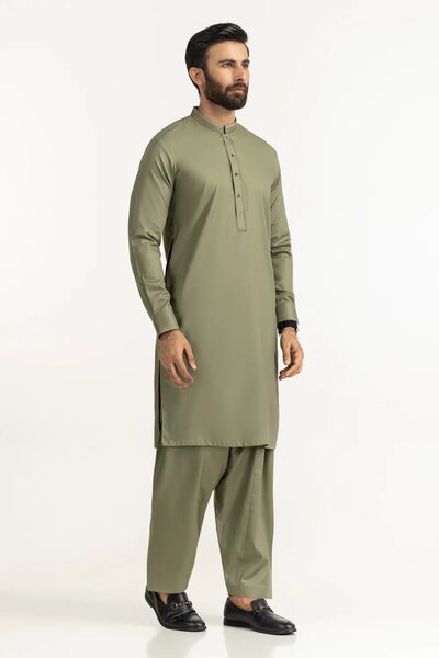 Regular Fit Embroidered Suits