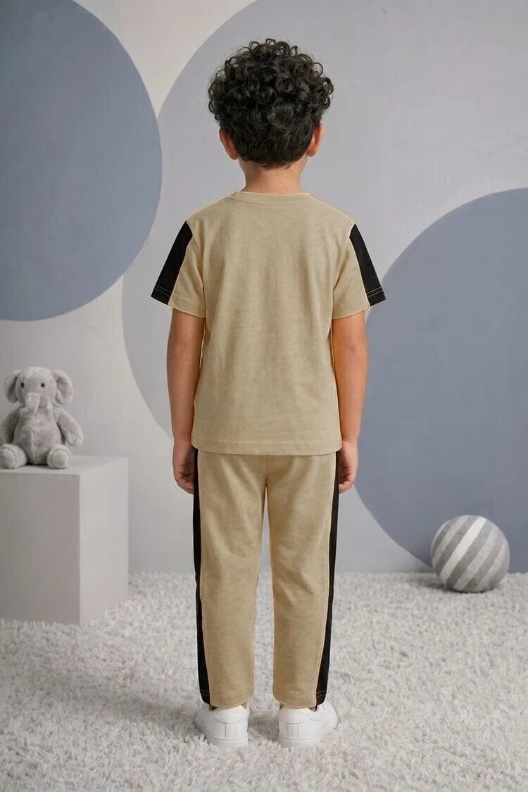 Tiny Teens Kid's Contrast Panel Twin Set