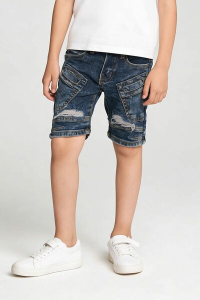 TI Boy's Distressed Comfort Denim Shorts