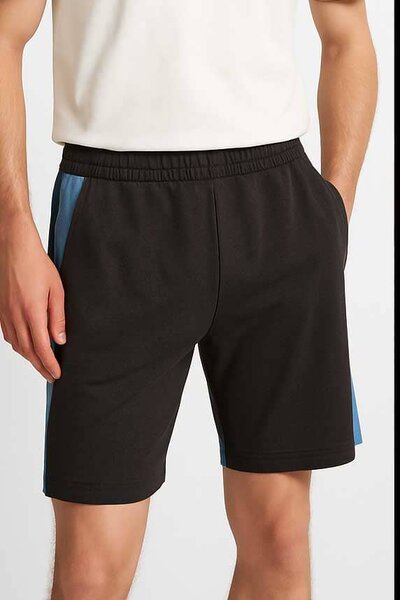 Men's Contrast Panel Pique Shorts