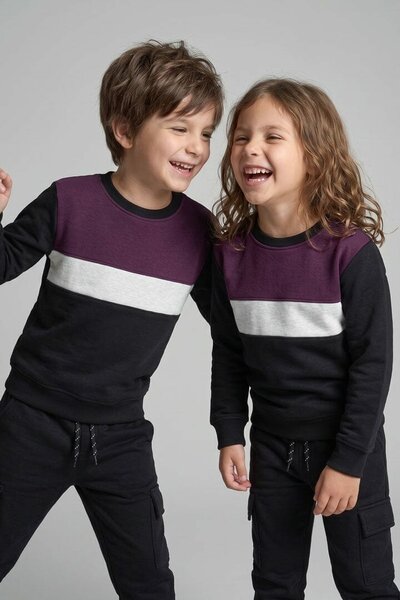 DKY Kid's Color Block Fleece Twin Set