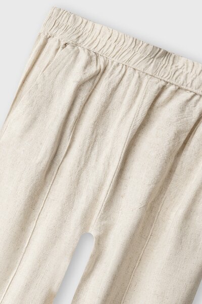 Natural Grace Beige Cotton Culottes