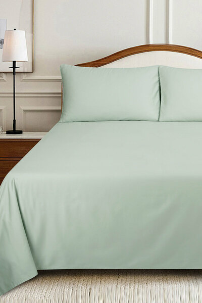 Sage Embroidered Bed Sheet Set