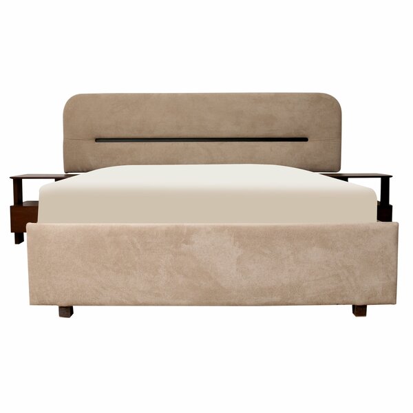 Lowa Arc King Size Bed with 2 Side Tables