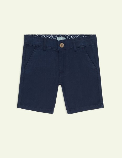 Ixample Boys RTW Solids Cotton Twill 1 Piece Navy Chino Short - Casual Collection