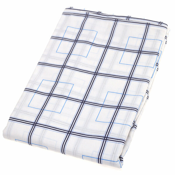 Blue  Box Geometric Double Bed Sheet 90x100"