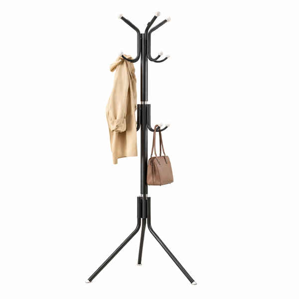 Iron Coat Rack – Heavy Duty Freestanding Metal Clothes Stand with Multi Hooks