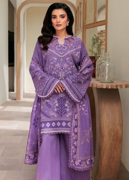 Florent Printed Lawn Suits Unstitched 3 Piece FL25PL FL-4B - Summer Collection