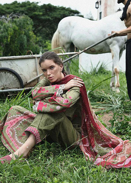 Mirasol by Mushq Embroidered Cambric Suits Unstitched 3 Piece MQ25MH D-08 A Cielo Sol - Summer Collection