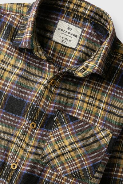 Boys Woodland Plaid Casual Flannel Shirt