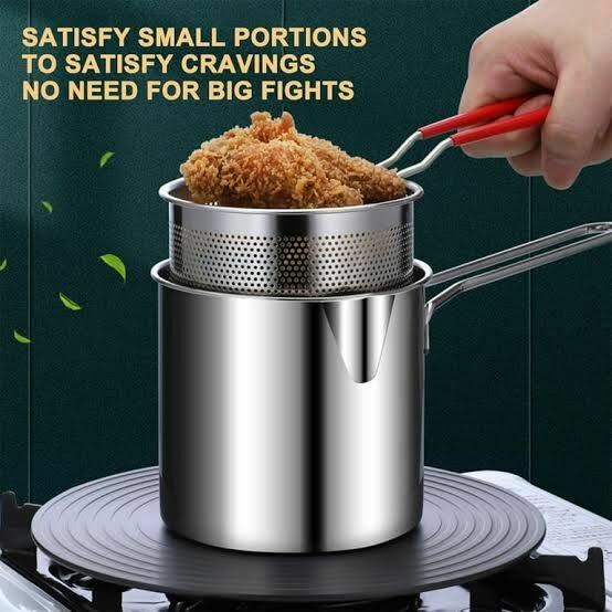 Home.Co - Stainless Steel Deep Frying Pot (1200ml)