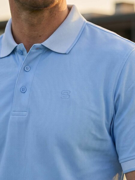 Powder Blue Jacquard  Polo T-Shirt (POLO-1250)