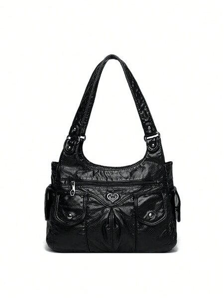 Shein - Vintage Women'S Handbag, Casual Fashion Large Capacity