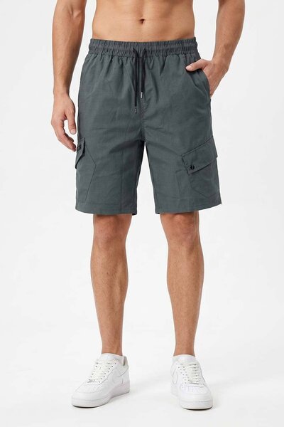 Men's Slub Textured Twill Cargo Shorts
