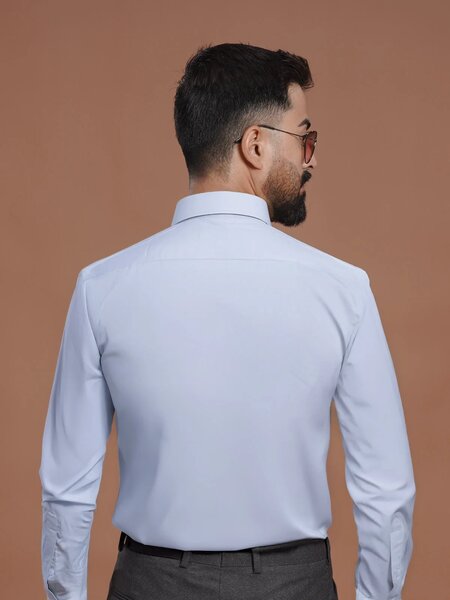 Sky Blue Plain, Cutaway Collar, Elite Edition, Men’s Formal Shirt (FS-2557)