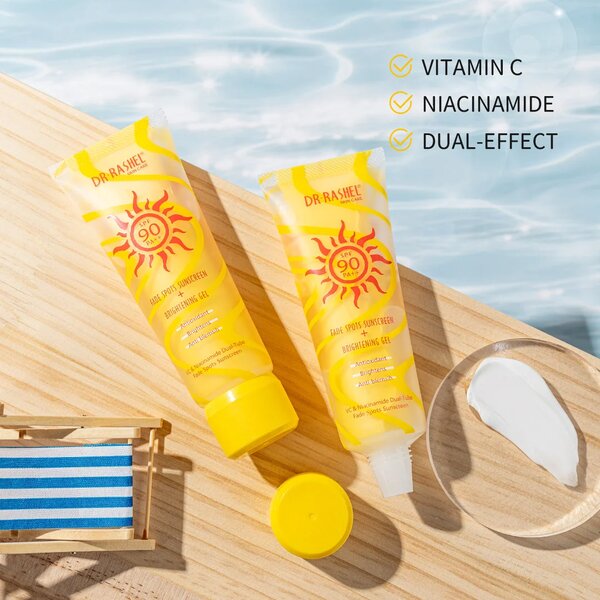 Dr Rashel - Vitamin C & Niacinamide Dual-Tube Sunscreen SPF 90+