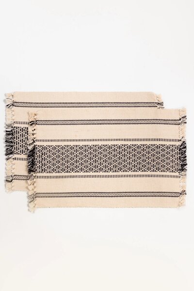 Dobby Fabric place mat pair