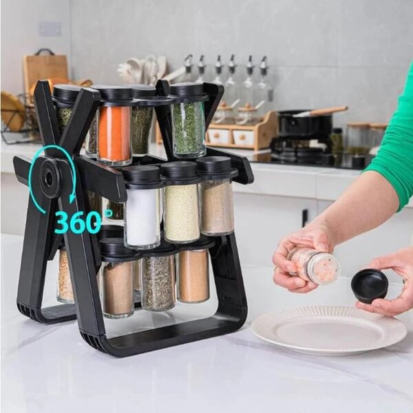 Home.Co- 18 PCs Rotating Spice Rack