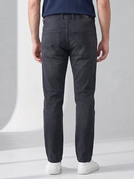 Dark Grey Straight Fit Imported Jeans 67