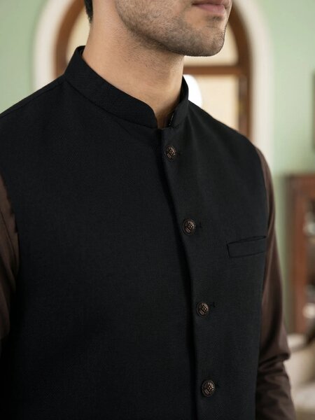 Black Waist Coat (WC-220)