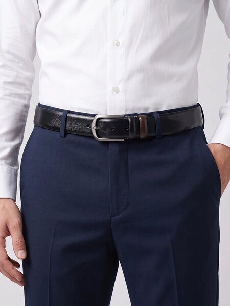 Black & Dark Brown Reversible Belt (BELT-934)