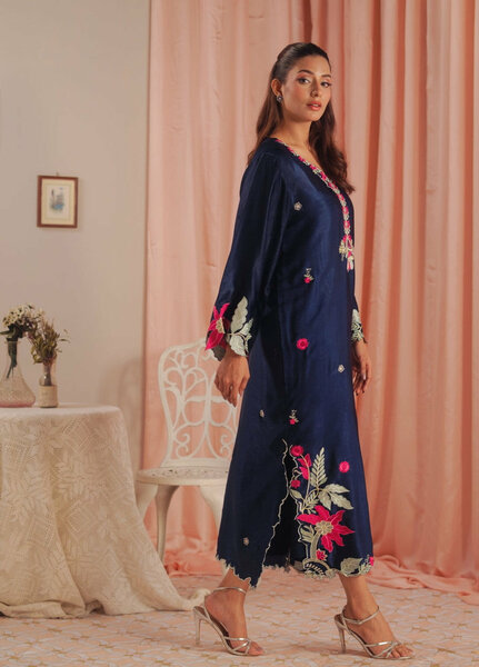 Sprinkles Women RTW Embroidered Suede 1 Piece Suit Deep Petal Summer Collection