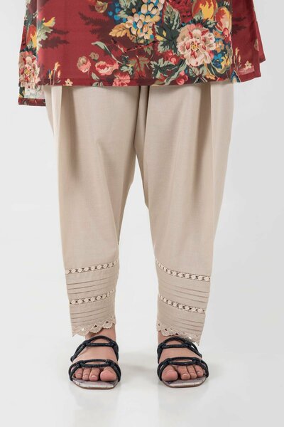 Stitched Beige Shalwar