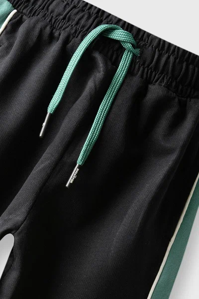 Boys Velocity Black & Teal Terry Trousers