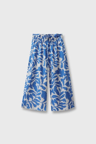 Blue Meadowy Cotton Cullotes