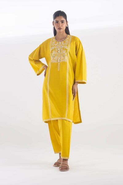 Stitched Embroidered Lawn Shalwar
