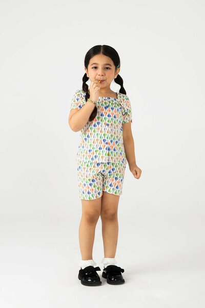 Balloon Printed Cotton Duo Set