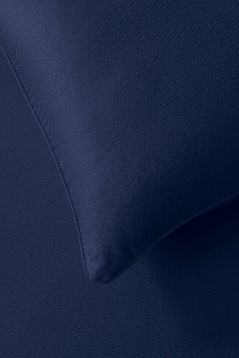 Blue Cube Dobby Bed Sheet Set