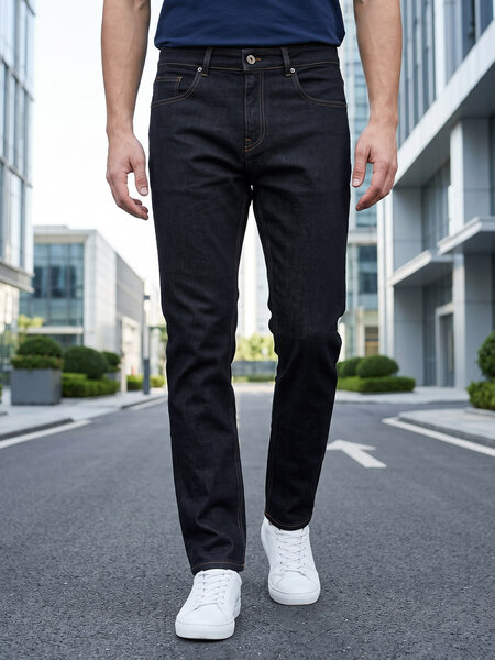 Indigo Straight Fit Jeans 63