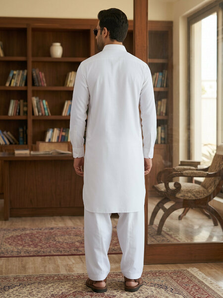 White Designer Shalwar Kameez (SK-735)