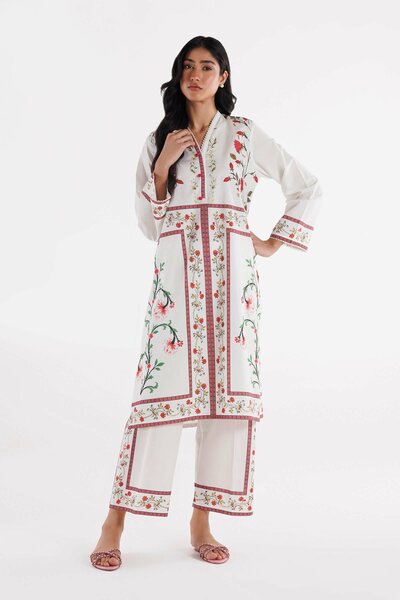 Stitched Printed Lawn Shirt + Culotte