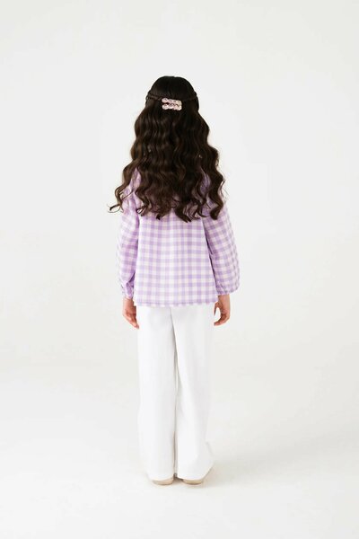Lavender Puffy Cotton Top