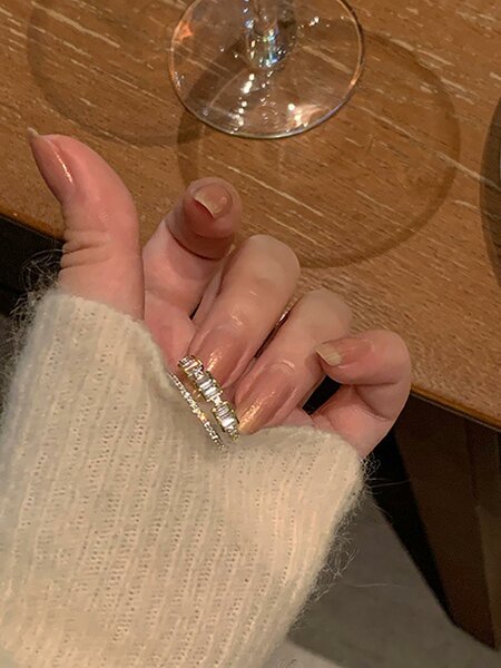 Shein - 1pc Sterling Silver Cubic Zirconia Decor Cuff Ring
