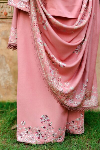 Cross Stitch Unstitched Embroidered Cotton Satin 3 Piece Suit CS26UCS Vintage Aura - Casual Collection
