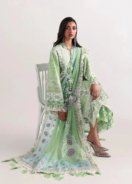 Suffuse Unstitched Embroidered Lawn 3 Piece Suit SSY26ULE Naviel - Eid Collection